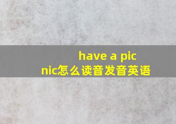 have a picnic怎么读音发音英语